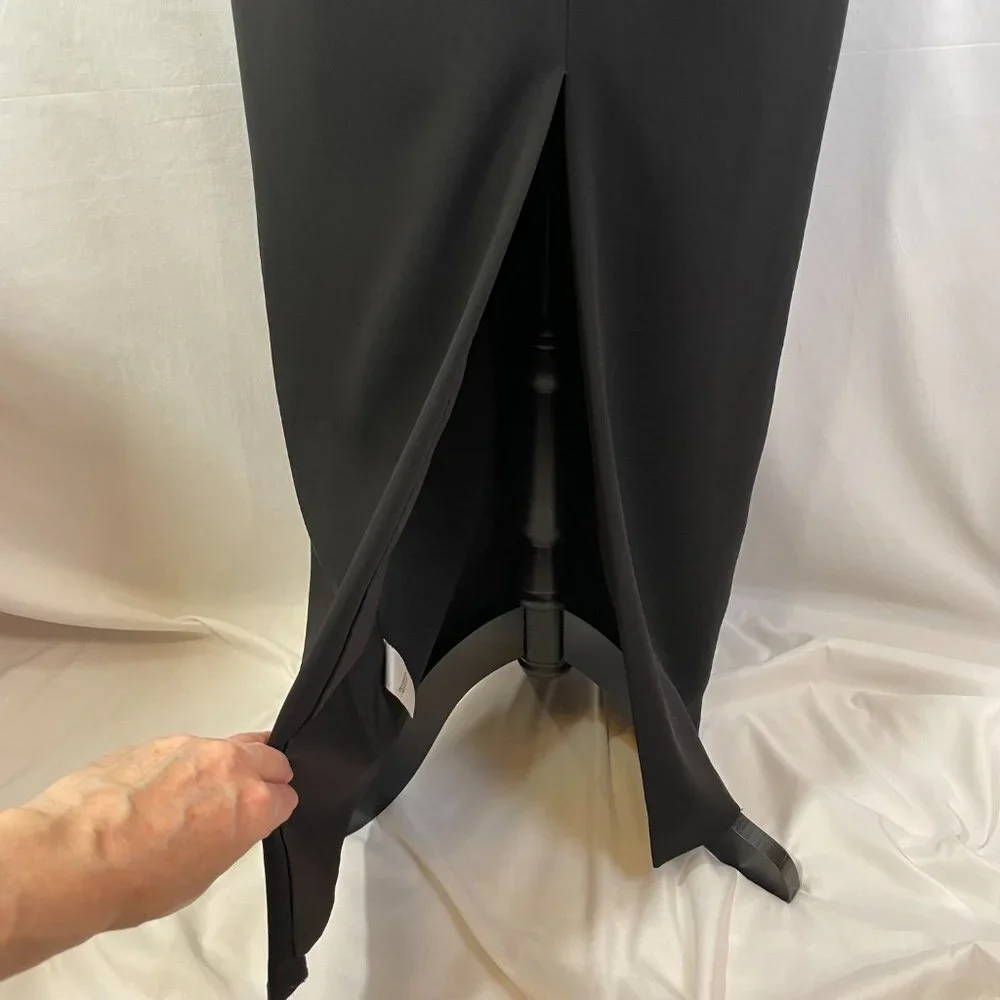 Badgley Mischka Black Formal Maxi Dress Size 8 Black Tie Party Gala Ball Evening - Picture 7 of 16